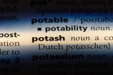 potas Word'de bir sözlük. potas kavramı.