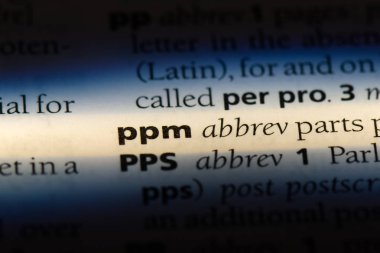 ppm Word'de bir sözlük. ppm kavramı.