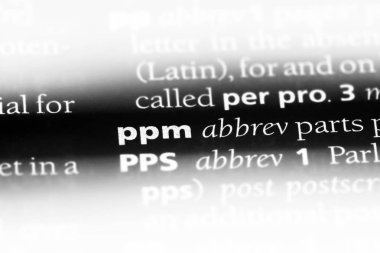 ppm Word'de bir sözlük. ppm kavramı.