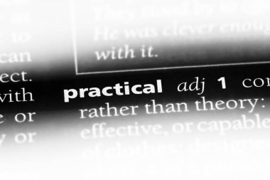 pratik kelime sözlüğe. pratik kavramı.