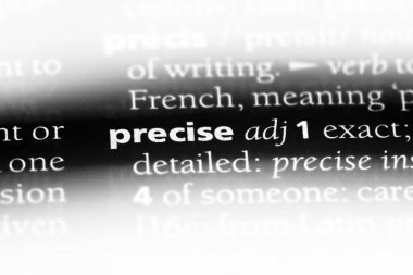 bir sözlüğü'ndeki kesin sözcüğü. kesin kavramı.