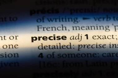 bir sözlüğü'ndeki kesin sözcüğü. kesin kavramı.