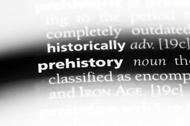 Tarih öncesi Word'de bir sözlük. Tarih öncesi kavramı.