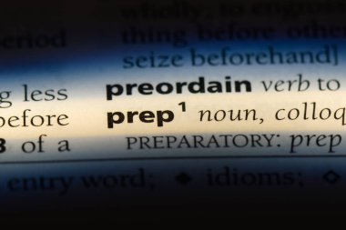 bir sözlüğü'ndeki sözcüğü hazırlayın. Hazırlık kavramı.