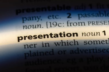 sunu Word'de bir sözlük. sunu kavramı.