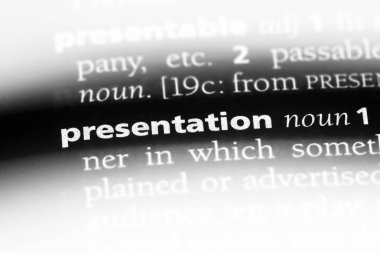 sunu Word'de bir sözlük. sunu kavramı.