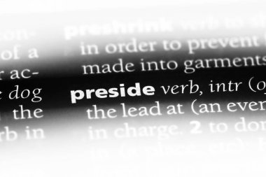 bir sözlüğü'ndeki sözcüğü başkanlık. kavram başkanlık.