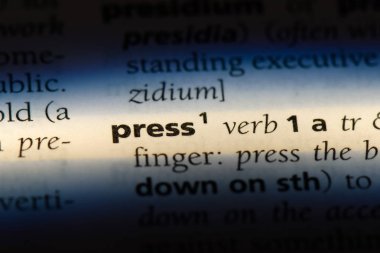 sözcük sözlükte tuşlarına basın. basın kavramı.