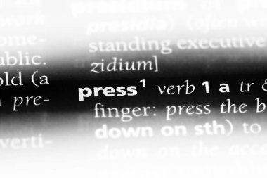 sözcük sözlükte tuşlarına basın. basın kavramı.