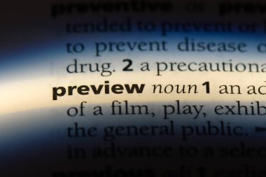 Önizleme sözcük sözlüğe. Önizleme kavramı.