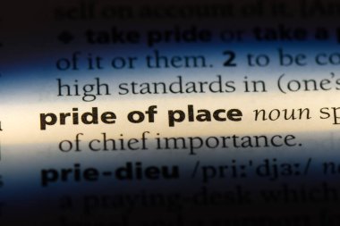 Pride of yer tek kelimeyle bir sözlük. Pride of yer kavramı.