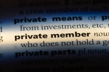 Özel üye Word'de bir sözlük. Özel üye kavramı.