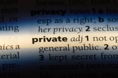 özel sözcük sözlüğe. Özel Konsept.