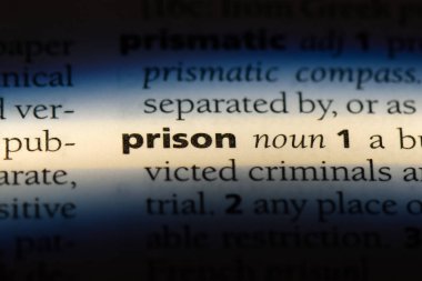 bir sözlüğü'ndeki sözcüğü hapishane. Hapishane kavramı.