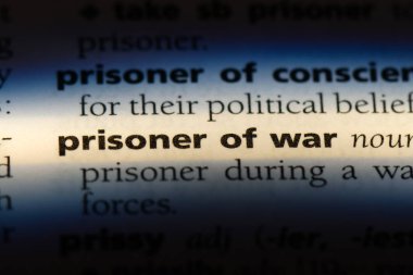 savaş esiri Word'de bir sözlük. savaş esiri kavramı.