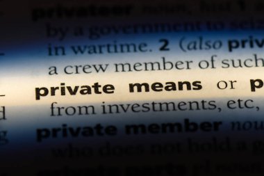 özel sözlüğe kelime anlamına gelir. Özel anlamına gelir kavramı.