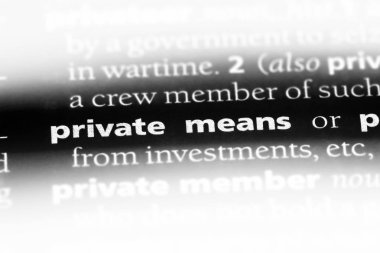 özel sözlüğe kelime anlamına gelir. Özel anlamına gelir kavramı.