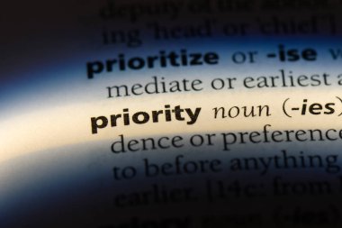 öncelik Word'de bir sözlük. önceliği kavramı.