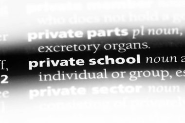 özel okul Word'de bir sözlük. özel okul kavramı.