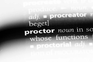 Proctor Word'de bir sözlük. Proctor kavramı.