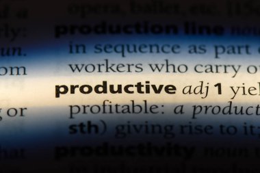 bir sözlüğü'ndeki üretken sözcüğü. üretken kavram.