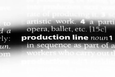 bir sözlüğü'ndeki üretim hattı sözcüğü. üretim hattı kavramı.