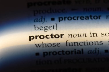 Proctor Word'de bir sözlük. Proctor kavramı.