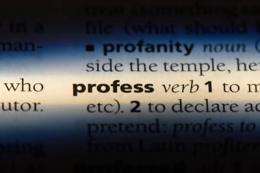 Word'de bir sözlük ikrar. kavram ikrar.