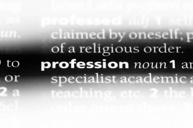 bir sözlüğü'ndeki meslek sözcüğü. meslek kavramı.