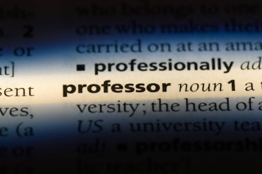 Profesör Word'de bir sözlük. Profesör kavramı.