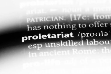 proletarya Word'de bir sözlük. proletarya kavramı.