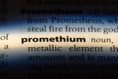 prometyum Word'de bir sözlük. prometyum kavramı.