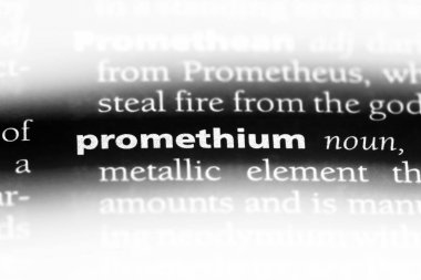 prometyum Word'de bir sözlük. prometyum kavramı.