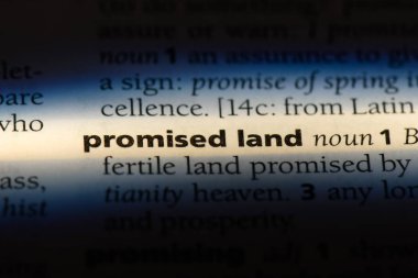 vaat edilmiş topraklar Word'de bir sözlük. vaat edilmiş topraklar kavramı.