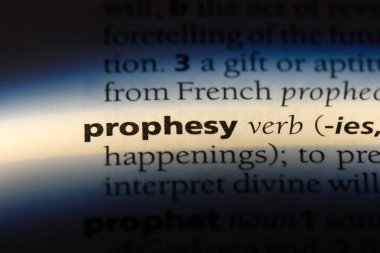 bir sözlüğü'ndeki sözcüğü kehanette. peygamberlik kavramı.