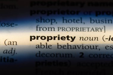 Görgü Word'de bir sözlük. Görgü kavramı.