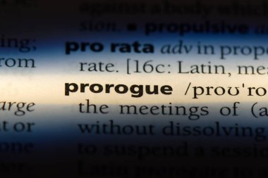 bir sözlüğü'ndeki sözcüğü prorogue. kavram prorogue.
