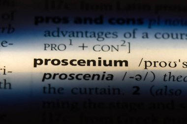 Sahne önü Word'de bir sözlük. Sahne önü kavramı.