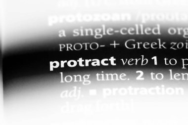 bir sözlüğü'ndeki sözcüğü protract. kavram protract.