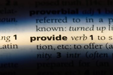 Word'den bir sözlükte. kavram sağlamak.