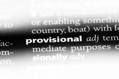 bir sözlüğü'ndeki geçici sözcüğü. geçici kavramı.