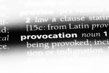 provokasyon Word'de bir sözlük. provokasyon kavramı.