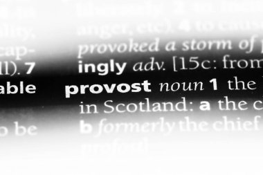 Provost Word'de bir sözlük. Provost kavramı.