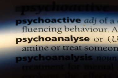 Sözlükteki kelimeleri psikanaliz et. psikanaliz kavramı.