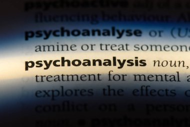 Psikanaliz Word'de bir sözlük. psikanaliz kavramı.