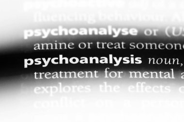 Psikanaliz Word'de bir sözlük. psikanaliz kavramı.