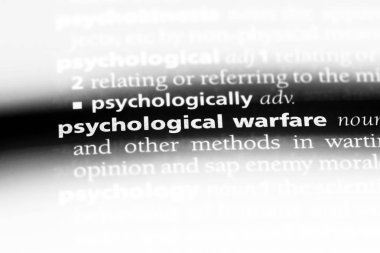psikolojik savaş Word'de bir sözlük. psikolojik savaş kavramı.