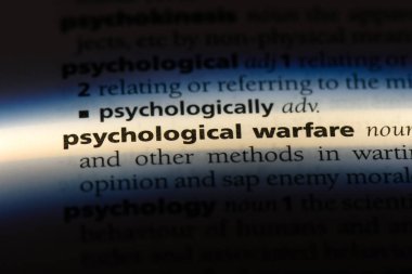 psikolojik savaş Word'de bir sözlük. psikolojik savaş kavramı.