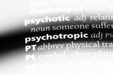 bir sözlüğü'ndeki psikotropik sözcüğü. psikotropik kavramı.