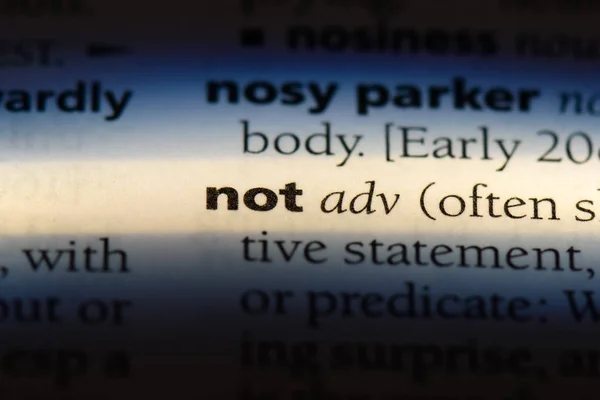 Δεν Λέξη Ένα Λεξικό Δεν Έννοια — Φωτογραφία Αρχείου
